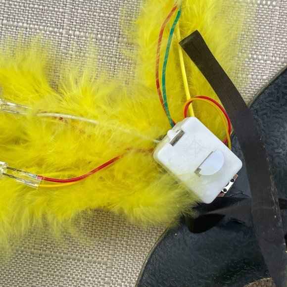 Eye Mask Yellow Faux Feather Mask Masquerade Light Up Mask Women Mask - Picture 6 of 10